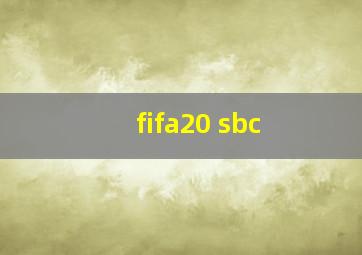 fifa20 sbc